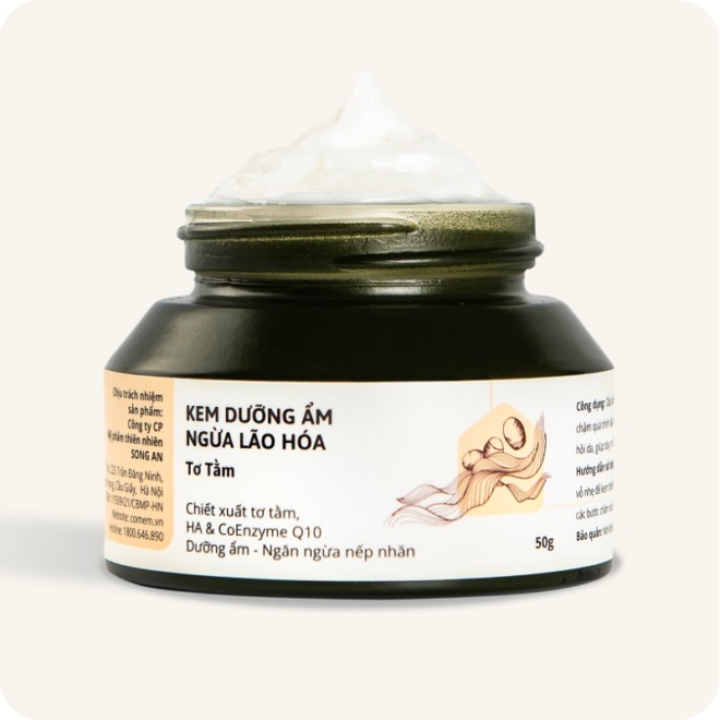 Kem Dưỡng Ẩm Ngừa Lão Hóa Tơ Tằm - Dưỡng Ẩm Chuyên Sâu Với Coenzym Q10